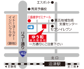 沼津駅北口からのマップ